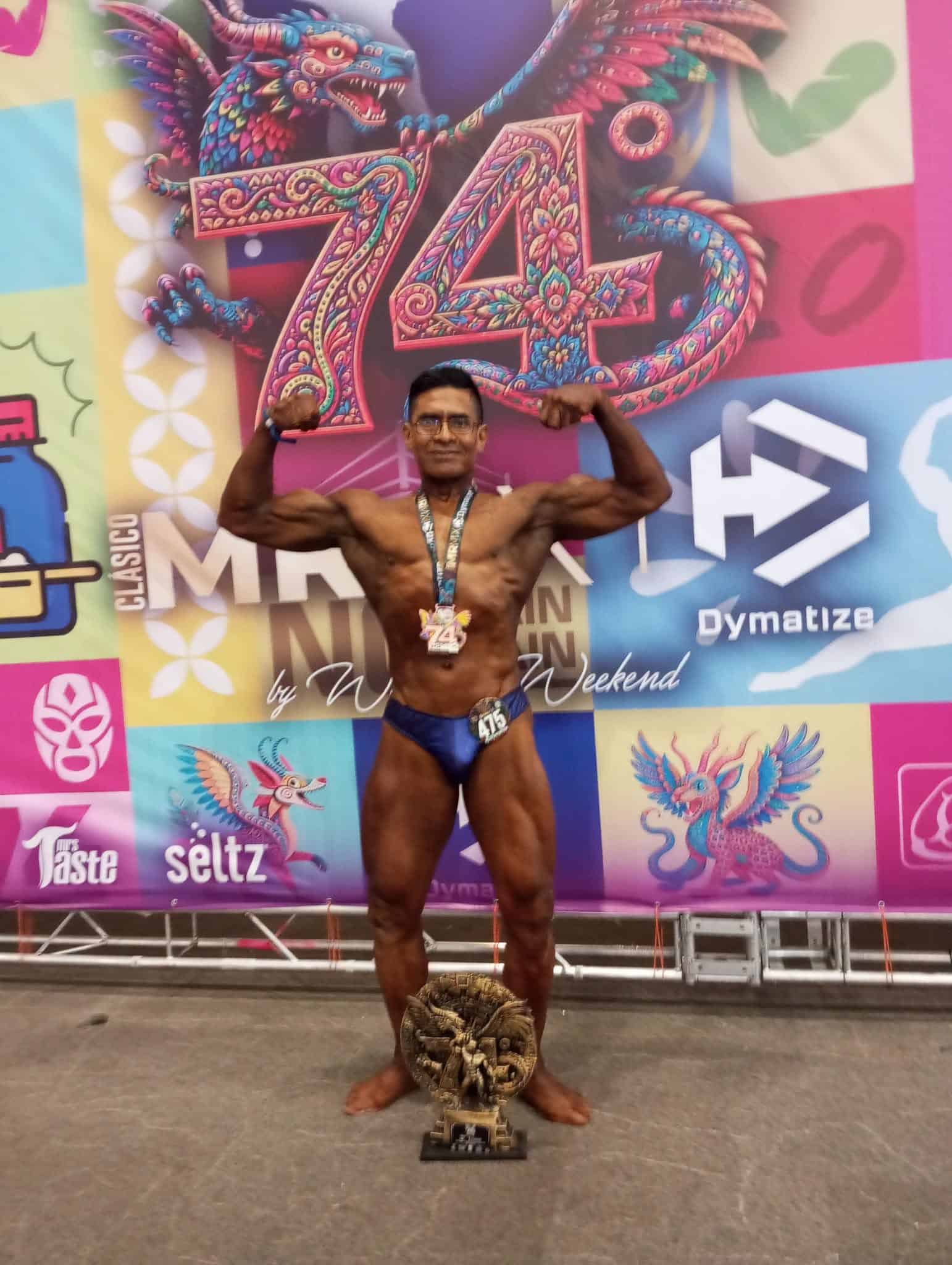 Emilio Garc&iacute;a logra medalla de bronce en Cl&aacute;sico Mr. M&eacute;xico 74