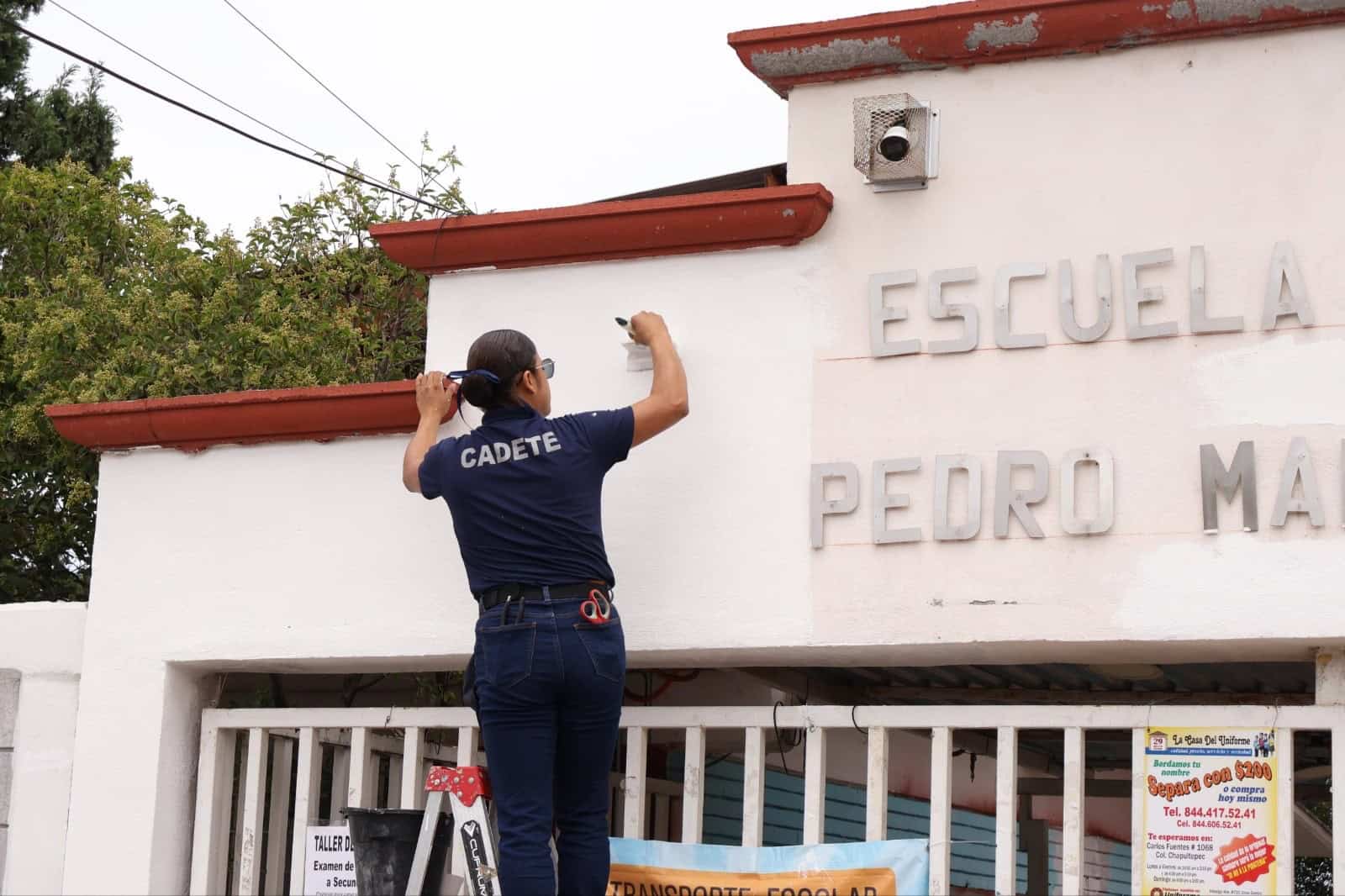 Rehabilitan escuela Ej&eacute;rcito y Polic&iacute;a