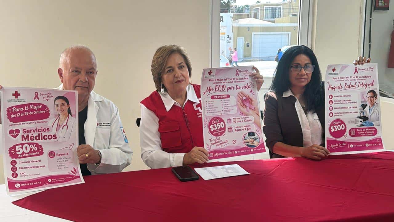 Cruz Roja Monclova ofrece descuentos en estudios de salud durante octubre Cruz Roja Monclova ofrece descuentos en estudios de salud durante octubre