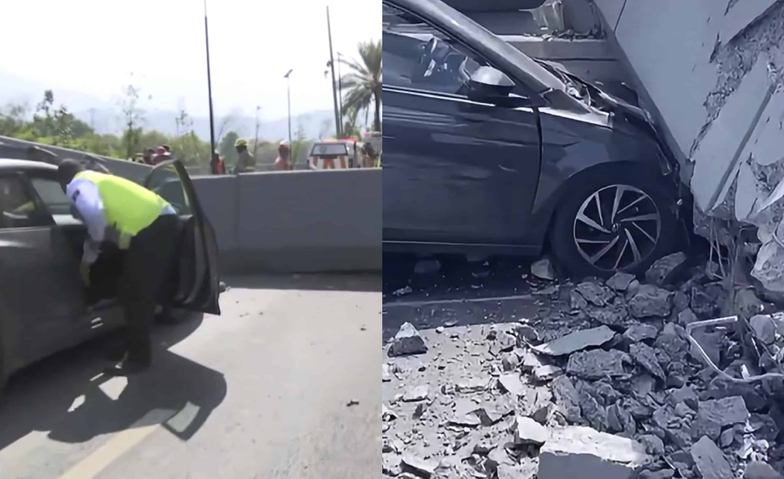 Colapsa puente peatonal en Monterrey tras ser golpeado por maquinaria de Mota-Engil