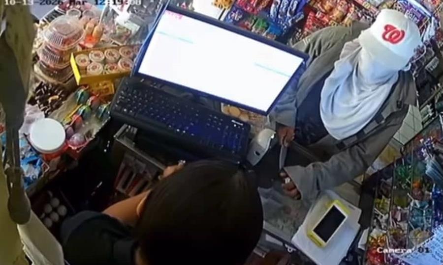 Captan delito en cámara, roban con arma blanca