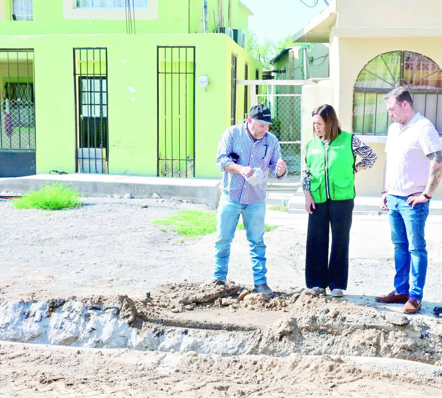 Sari Pérez Cantú supervisa obra hídrica en La Cruz, Frontera