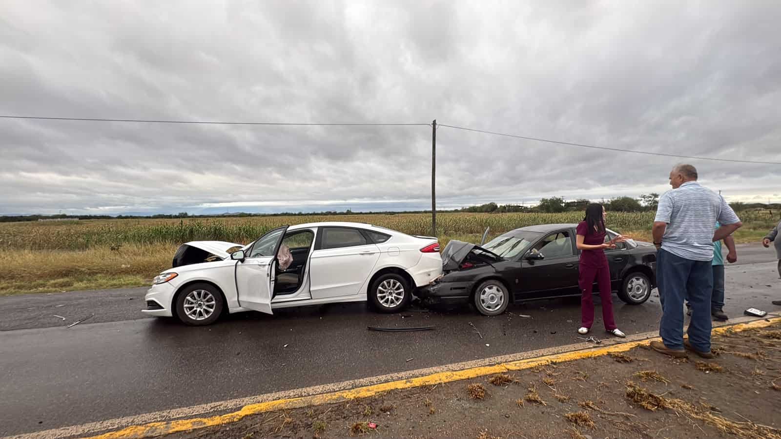 Accidente en M&uacute;zquiz: carambola de veh&iacute;culos en carretera Pala&uacute;