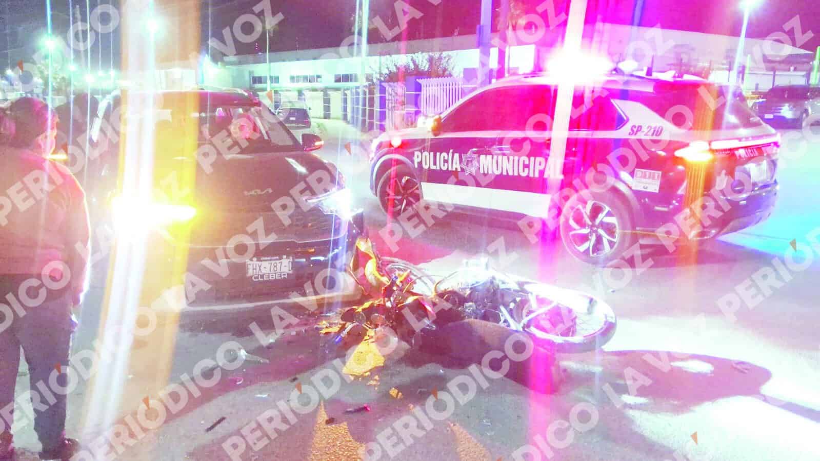 Motociclista resulta lesionado en Monclova